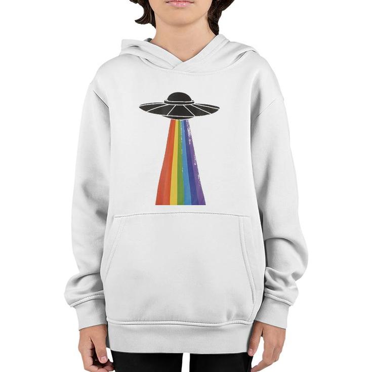 Lgbt Pride Ufo  Alien Gay Lesbian Rainbow Love Youth Hoodie