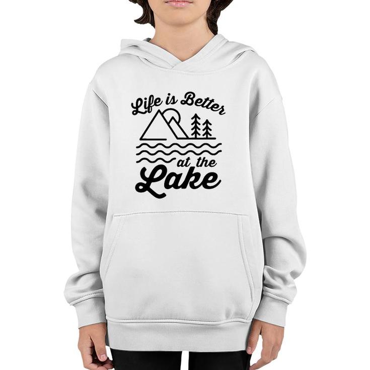Life Is Better At The Lake Outdoors Summer Fun Youth Hoodie