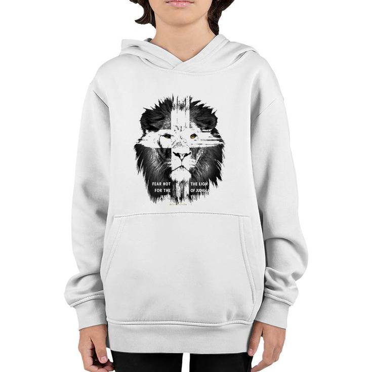 Lion Cross Jesus Christian Lord God Believer Gift Youth Hoodie