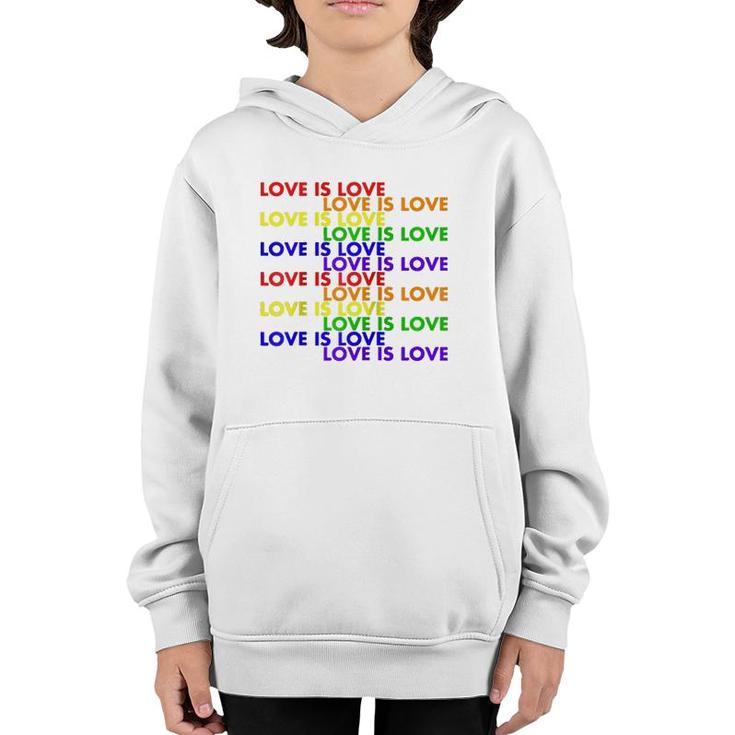 Love Is Love Lgtbq Pride Express Yourself  Youth Hoodie