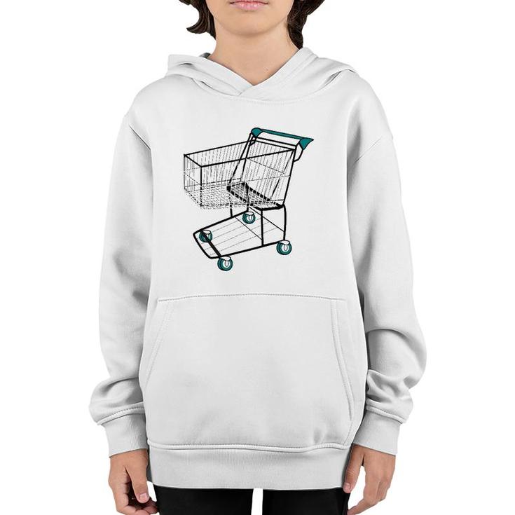 Love Shopping Supermarket Grocery Store Cart Youth Hoodie