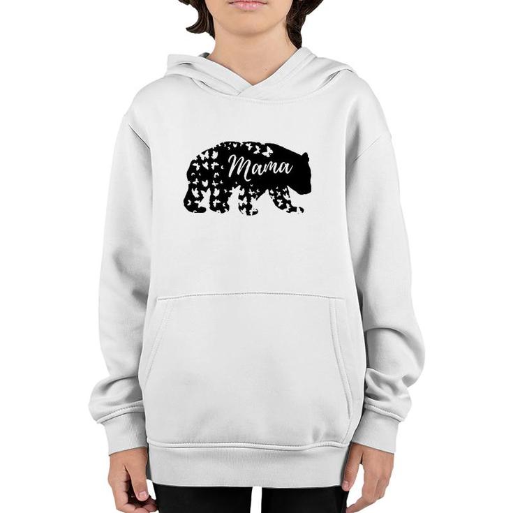 Mama Bear Mother's Day Butterflies Youth Hoodie