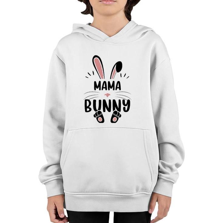 Mama Bunny Funny Matching Easter Bunny Egg Hunting Youth Hoodie