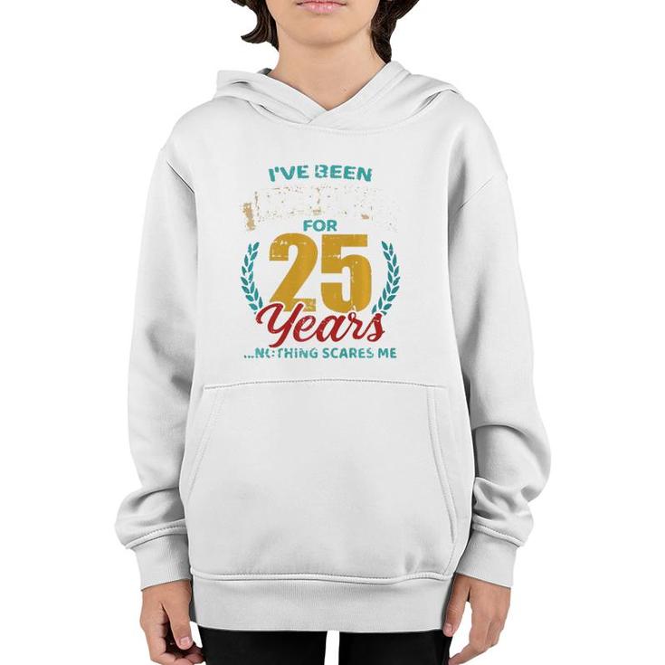 Married For 25 Years Silver Wedding Anniversary Premium Youth Hoodie