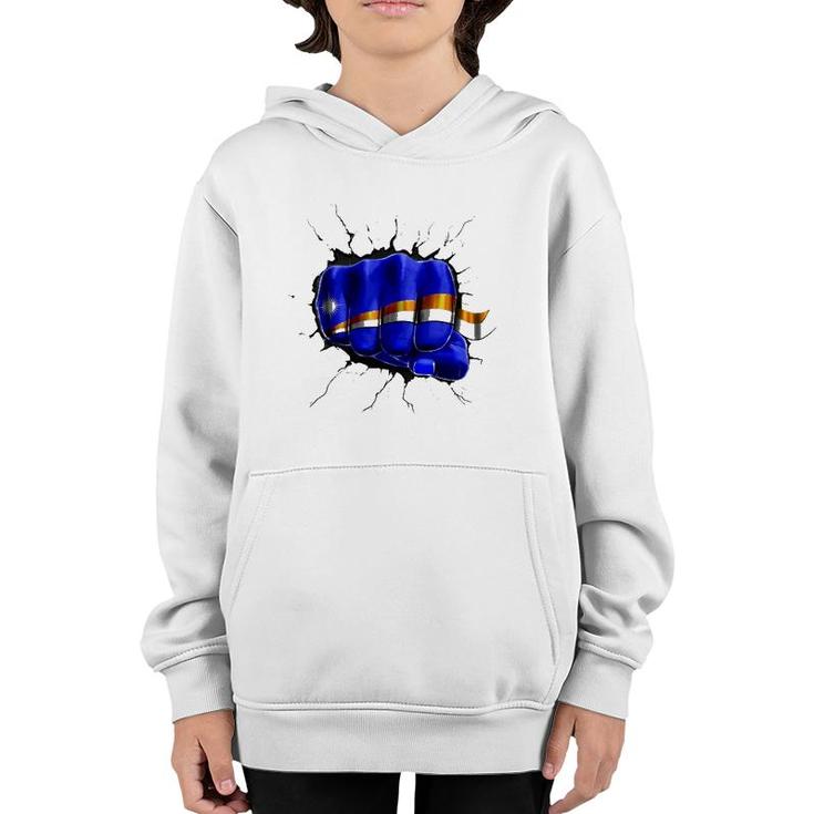 Marshall Islands Flag  Marshallese Flag Fist Gift Youth Hoodie