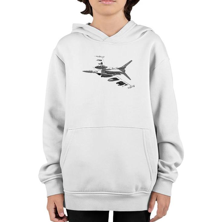 Military's Jet Fighters Aircraft Plane F16 Fighting Falcon Youth Hoodie