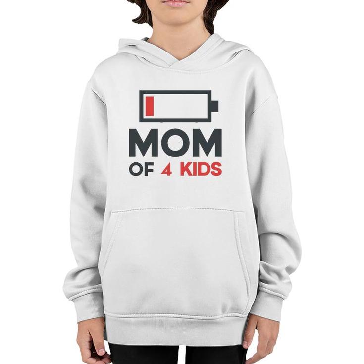 Mom Of 4 Kids Funny Mothers Day Gifts From Son Youth Hoodie