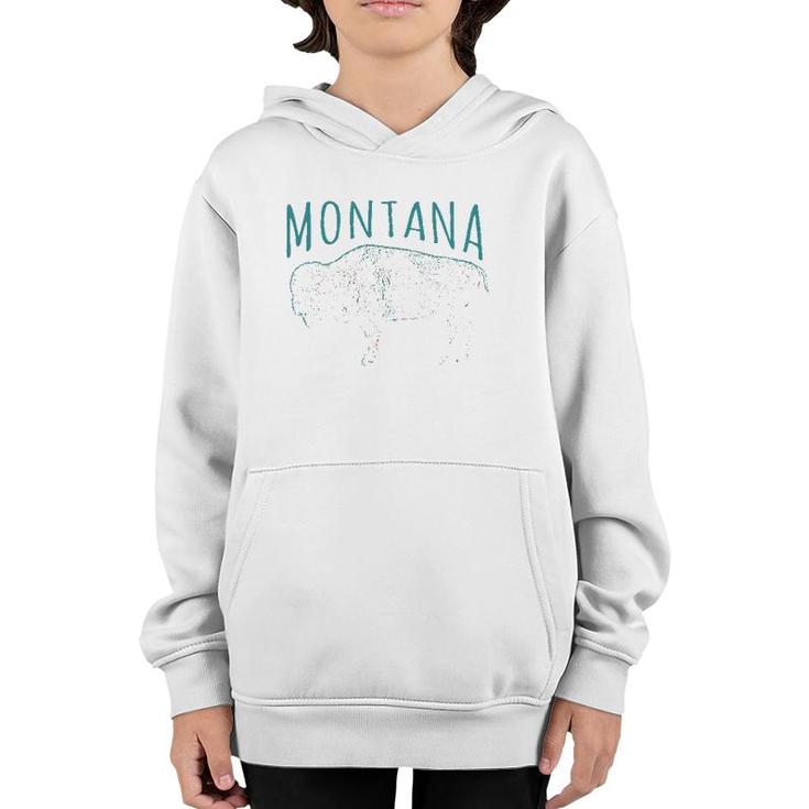 Montana Bison States Of Montana Youth Hoodie