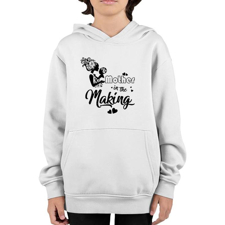 Mother In The Making Mom And Son Black Version Youth Hoodie
