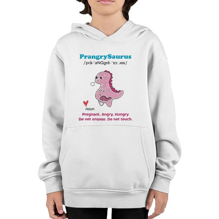 Mother's Day Pregnant Mom Prangrysaurus Pregnancy Surprise Youth Hoodie