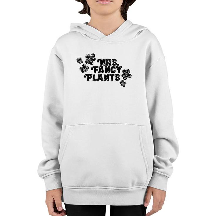 Mrs Fancy Plants With Flowers Decor Youth Hoodie