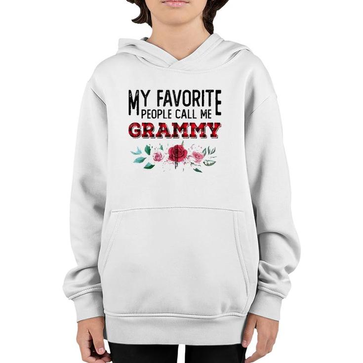 My Favorite People Call Me Grammy Mother's Day Zip Youth Hoodie