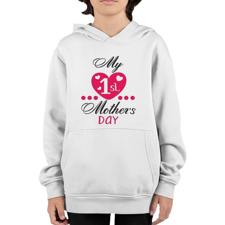 My First Mother's Day Funny Gift Idea For 1St Mom Youth Hoodie