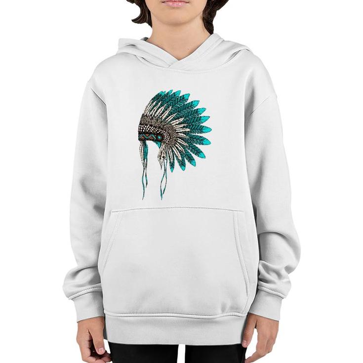 Native American Indian Headdress Costume Jewelry Decor Youth Hoodie