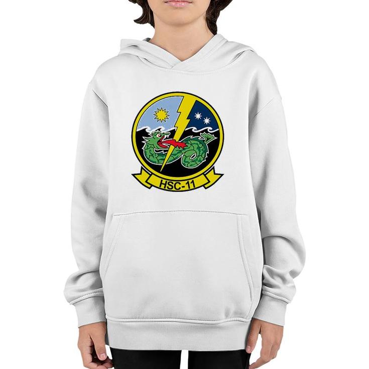 Navy Helicopter Sea Combat Squadron Hsc 11 Dragonslayers Youth Hoodie
