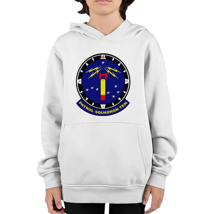 Navy Patrol Squadron 10 Vp-10 Patch Image Insignia Youth Hoodie