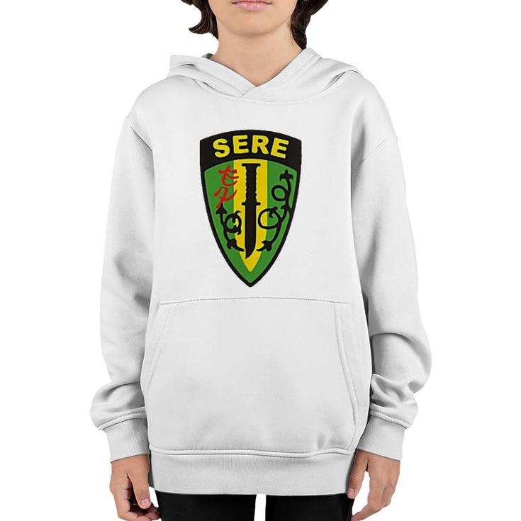 Navy Sere School Patch Image  Youth Hoodie