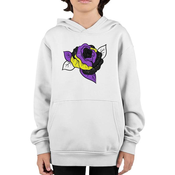 Nonbinary Pride Rose Nonbinary Rose Youth Hoodie