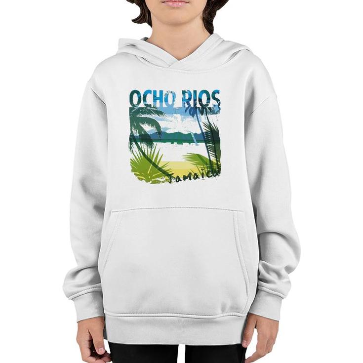 Ocho Rios Jamaica Beach Summer Matching Family Palms Tree Youth Hoodie