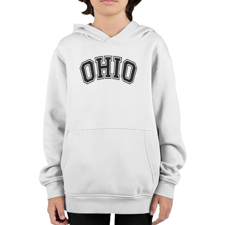 Ohio Varsity Style Black With Black Text Youth Hoodie