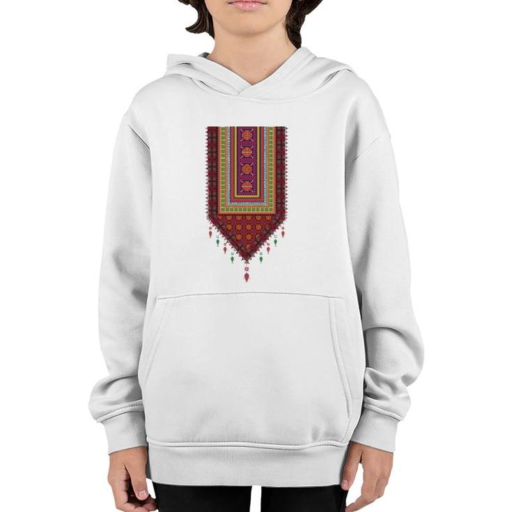 Palestine Tatreez Palestinian Designs Gift Youth Hoodie