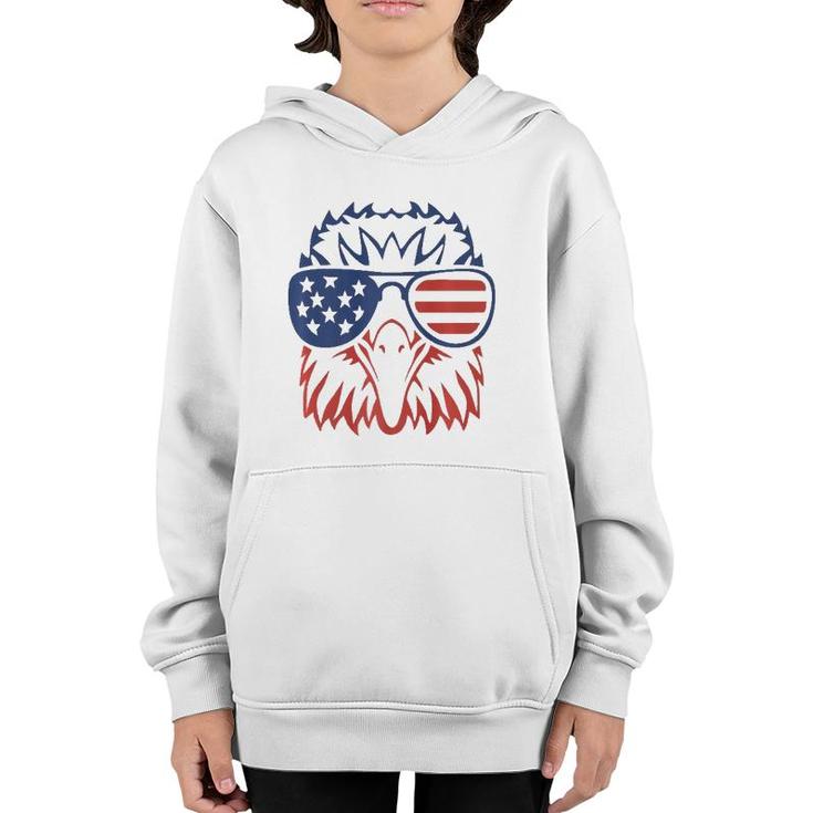 Patriotic Eagle 4Th Of July Usa American Flag Youth Hoodie