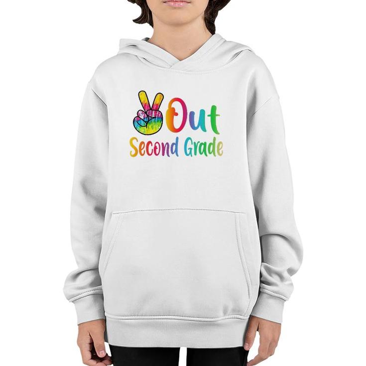 Peace Out Second Grade Tie Dye Graduation Class Of 2021 Ver2 Youth Hoodie