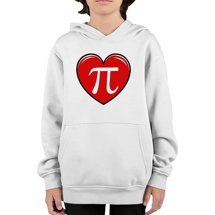 Pi Day 3 14 Heart Pocket Funny Math Teacher Youth Hoodie