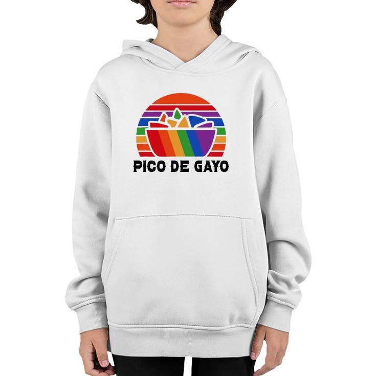 Pico De Gayo Funny Gay Lesbian Pride Rainbow Mexican Food Youth Hoodie