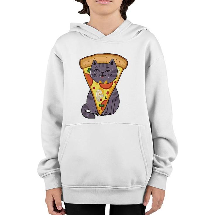 Pizza Cat Foodie Pet Lover Youth Hoodie