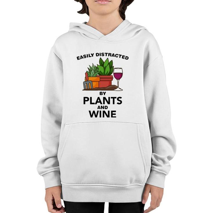 Plant Lover Women Red Wine Gardening Florist House Plants Youth Hoodie