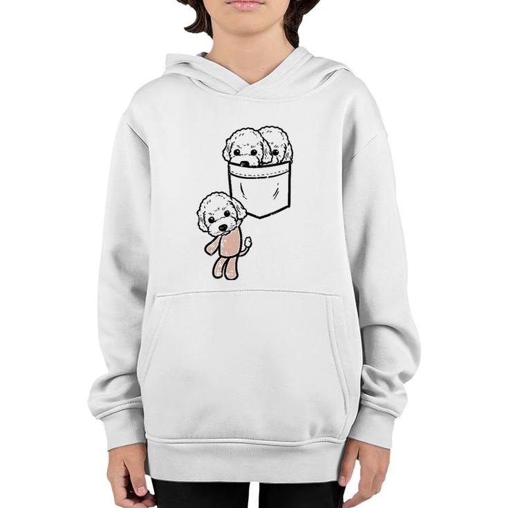 Poodles In Your Pocket Cute Animal Pet Dog Lover Owner Gift Youth Hoodie
