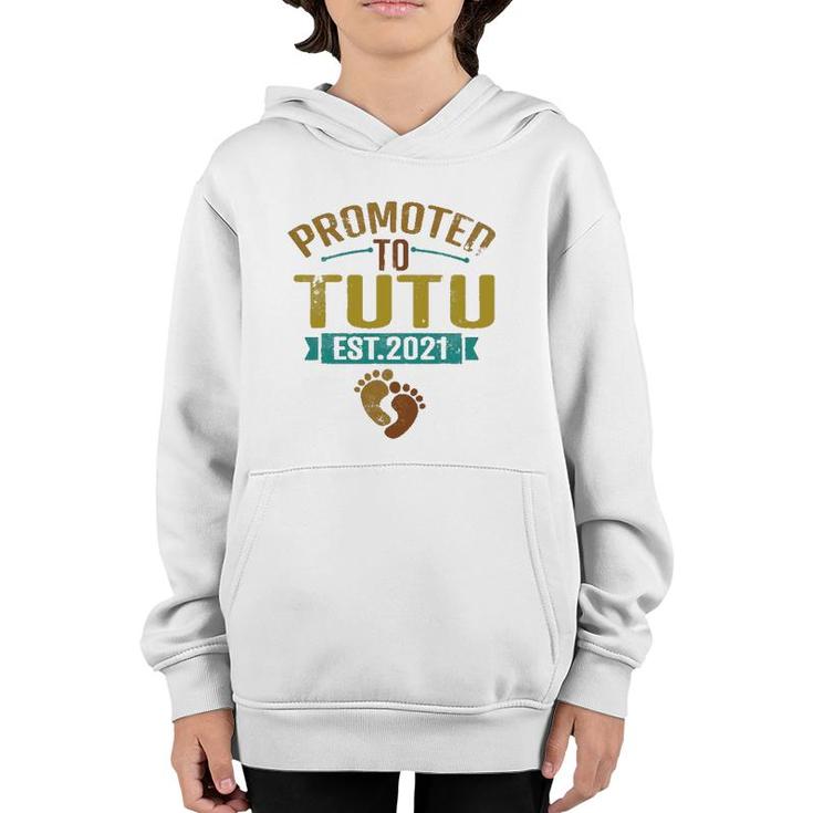 Promoted To Tutu Est 2021 Mother's Day Grandma Gift For Women Youth Hoodie