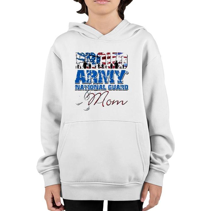 Proud Army National Guard Mom Usa Flag  Mothers Day Youth Hoodie