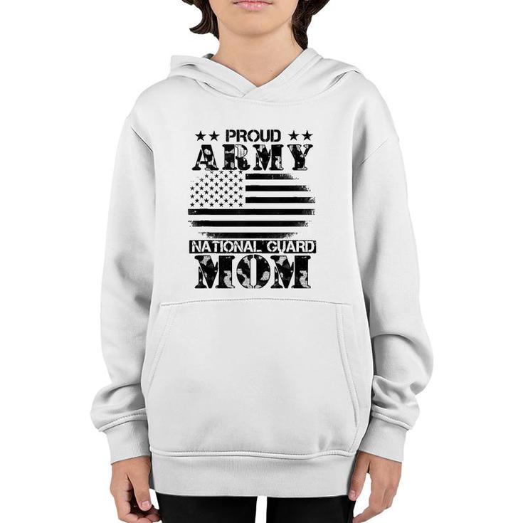 Proud Army National Guard Mom Usa Mother's Day Military  Youth Hoodie