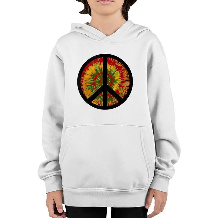 Psychedelic Trip Peace Sign 60'S 70'S  Youth Hoodie