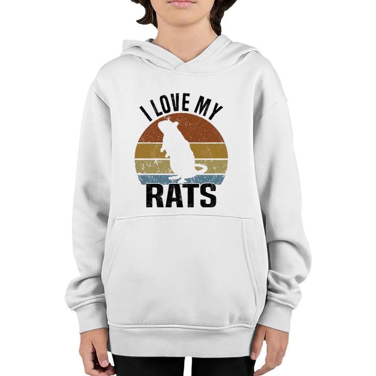 Rat Rats Pet Lover Vintage Retro Youth Hoodie