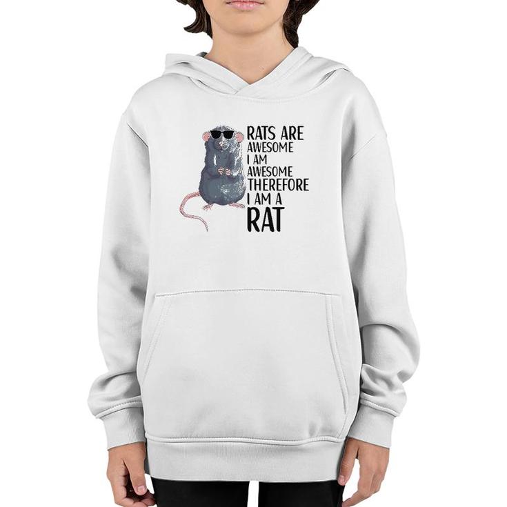Rats Are Awesome Funny Rat Lover Apparel Youth Hoodie