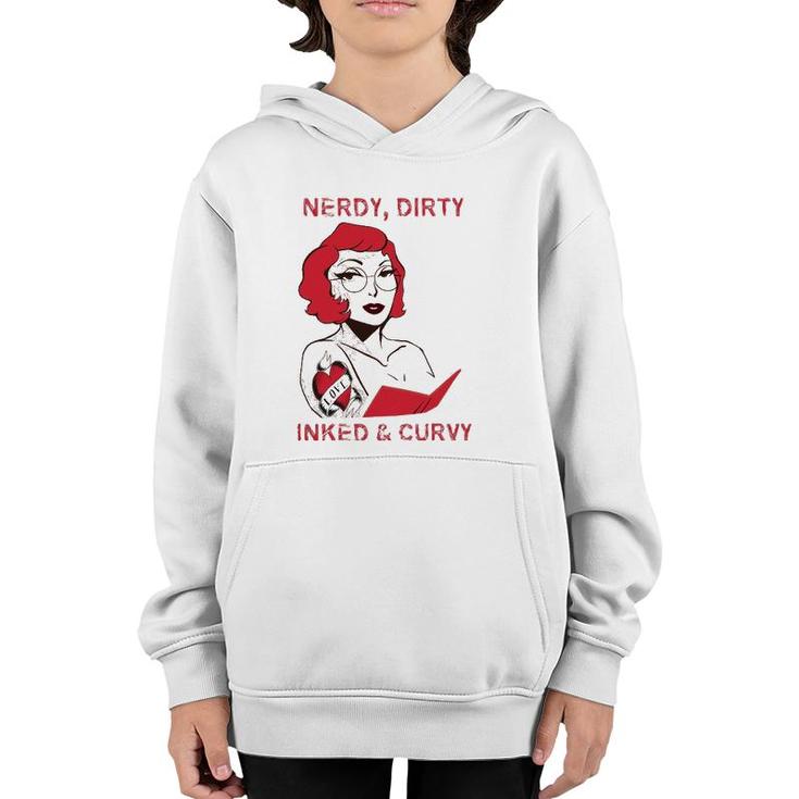 Reader Dirty Inked Curvaceous Tattoo Lady Youth Hoodie