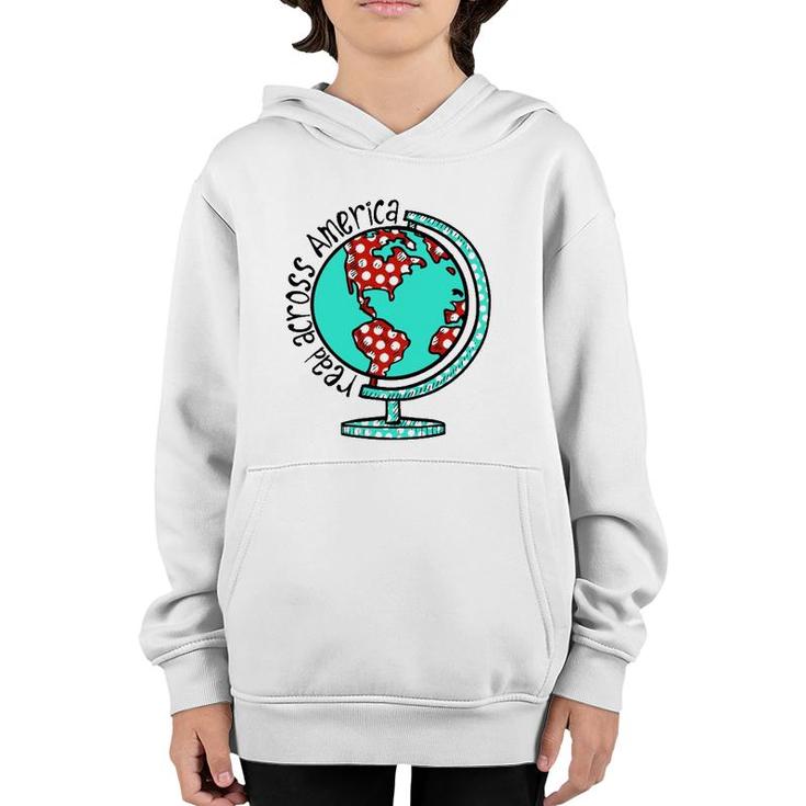Reads Across That America Reading Lover Teacher Reader Youth Hoodie