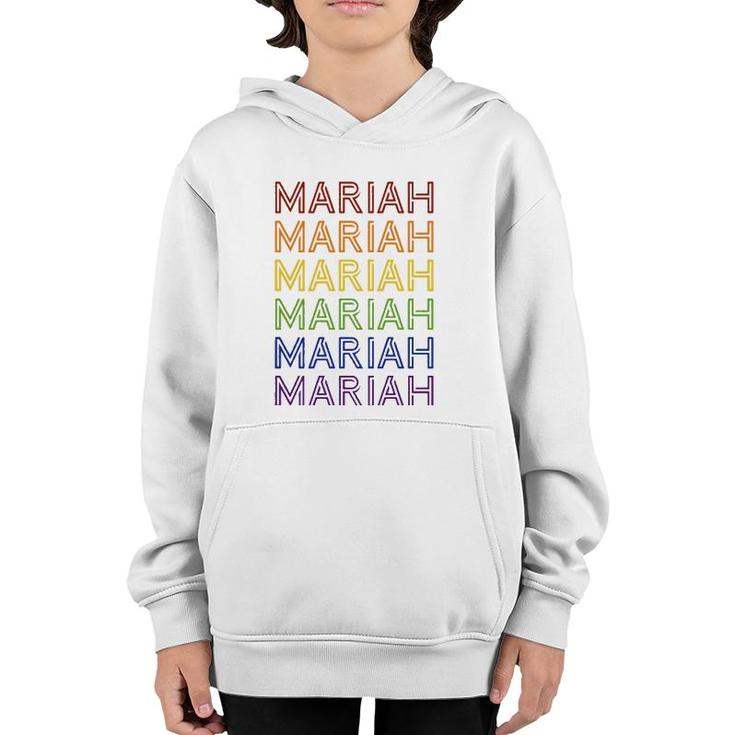 Retro Style Mariah Rainbow  Youth Hoodie