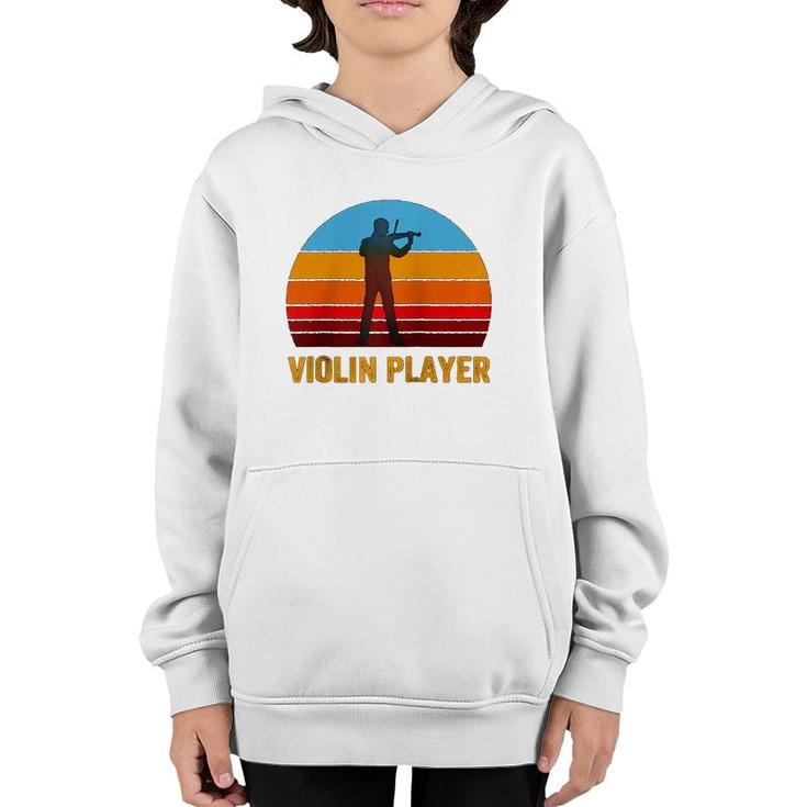 Retro Vintage Style Sunset Violin  Youth Hoodie