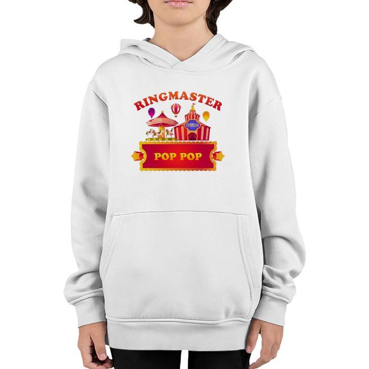 Ringmaster Pop Pop Circus Themed Birthday Party Staff Youth Hoodie