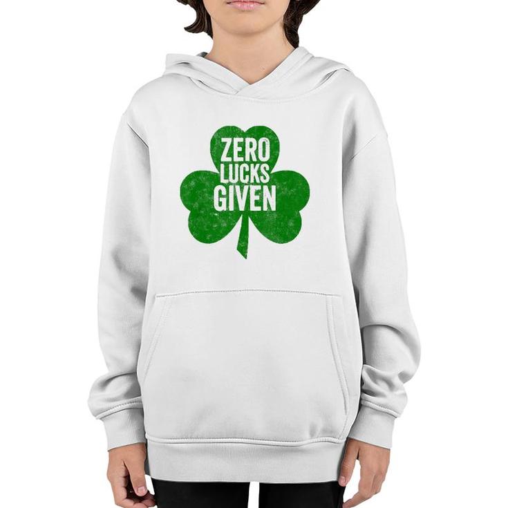 Saint Patrick's Day Funny Gift Zero Lucks Given Tank Top Youth Hoodie