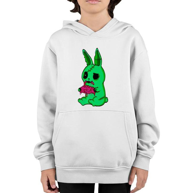 Scary Halloween  Easter Bunny Zombie Rabbit Youth Hoodie