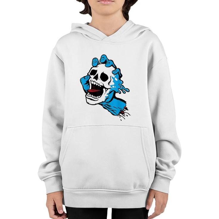 Screaming Skull Hand Youth Hoodie