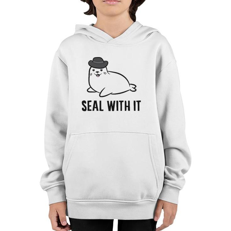 Seal With It Cute Seal Animal Lover Youth Hoodie