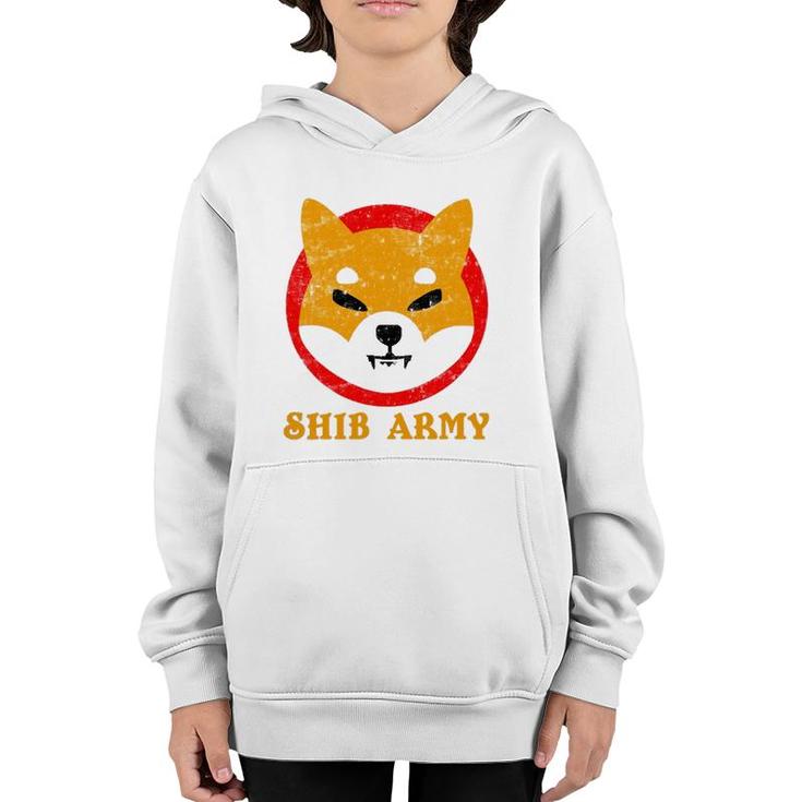 Shib Army Shiba Inu Token Design Shibarmy Cryptocurrency  Youth Hoodie
