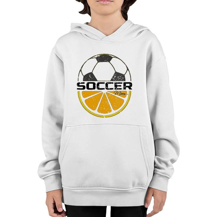 Soccer Mom Orange Slice V-Neck Youth Hoodie