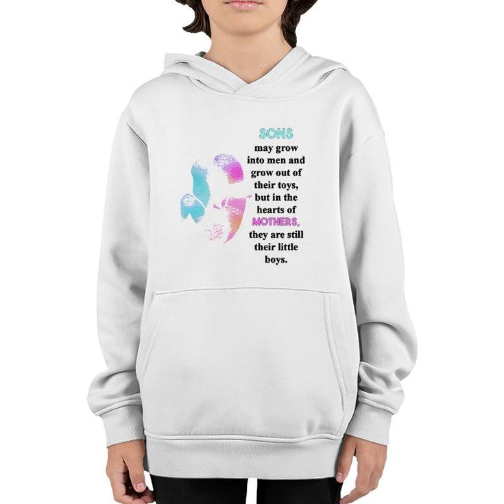 Sons May Grow Into Men And Grow Out Of Their Toys But In The Hearts Of Mothers They Are Still Their Little Boys Mother And Son Silhouette Youth Hoodie